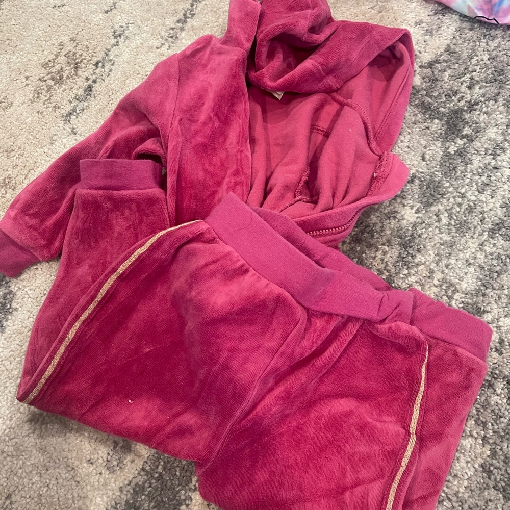 Velvet Hoodie and Joggers Set